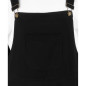 Salopette à plastron et bretelles en toile de coton Southside noir S