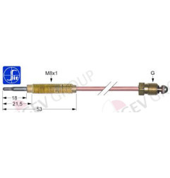 THERMOCOUPLE SIT M8x1 85 cm BULBE M8x1