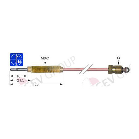 THERMOCOUPLE SIT M8x1 85 cm BULBE M8x1