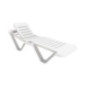 Chaises longues en polypropylène blanches Resol (lot de 4)