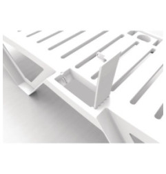 Chaises longues en polypropylène blanches Resol (lot de 4)