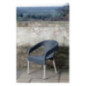 Fauteuils enveloppants bistro en rotin PE anthracite Bolero (lot de 4)