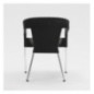 Fauteuils enveloppants bistro en rotin PE anthracite Bolero (lot de 4)