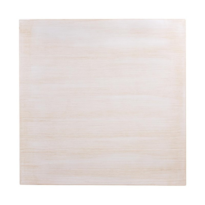 Plateau de table carré pré-percé vintage blanc Bolero 700mm