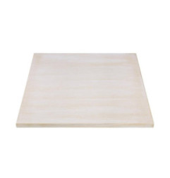 Plateau de table carré pré-percé vintage blanc Bolero 700mm