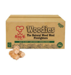Allume-feu en laine de bois naturel Big K Woodies 2Kg