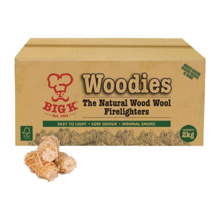 Allume-feu en laine de bois naturel Big K Woodies 2Kg