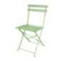 Chaises de terrasse pliantes en acier Bolero vert clair (Lot de 2)