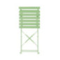 Chaises de terrasse pliantes en acier Bolero vert clair (Lot de 2)