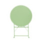 Table de terrasse carrée pliante en acier Bolero vert clair 595 mm