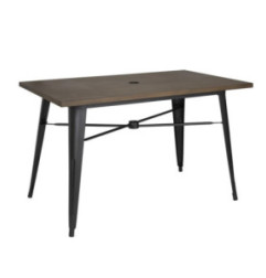 Table d'extérieur Bolero 120x76x75cm bois noir