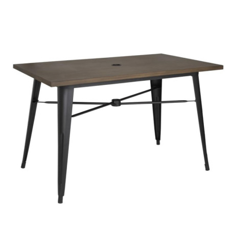 Table d'extérieur Bolero 120x76x75cm bois noir