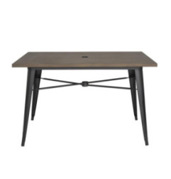 Table d'extérieur Bolero 120x76x75cm bois noir