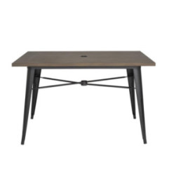 Table d'extérieur Bolero 120x76x75cm bois noir
