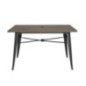 Table d'extérieur Bolero 120x76x75cm bois noir