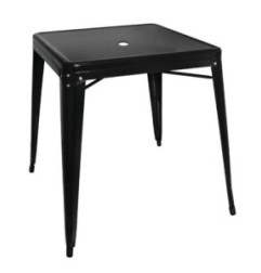 Table carrée en acier noir Bolero Bistro 668mm