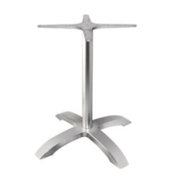 Pied de table 4 branches Bolero aluminium brossé