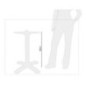 Pied de table 4 branches Bolero aluminium brossé