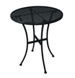 Table bistro ronde en acier ajouré Bolero noire 600mm