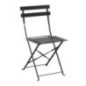 Chaises de terrasse pliantes en acier Bolero noires (Lot de 2)