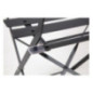 Chaises de terrasse pliantes en acier Bolero noires (Lot de 2)