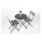 Chaises de terrasse pliantes en acier Bolero noires (Lot de 2)