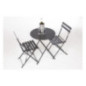 Chaises de terrasse pliantes en acier Bolero noires (Lot de 2)