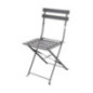 Chaises de terrasse pliantes en acier Bolero noires (Lot de 2)