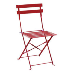 Chaises de terrasse en acier Bolero rouges (Lot de 2)