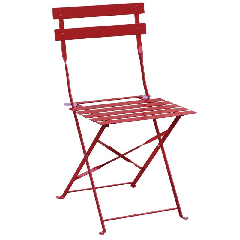 Chaises de terrasse en acier Bolero rouges (Lot de 2)