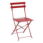 Chaises de terrasse en acier Bolero rouges (Lot de 2)