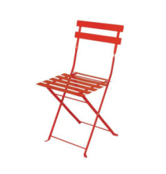 Chaises de terrasse en acier Bolero rouges