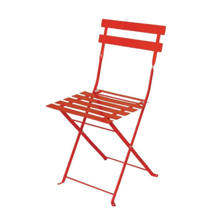 Chaises de terrasse en acier Bolero rouges (Lot de 2)