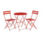 Chaises de terrasse en acier Bolero rouges (Lot de 2)