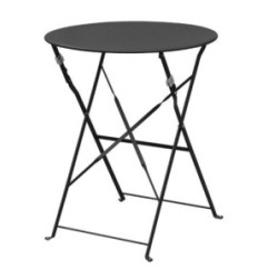 Table de terrasse en acier Bolero noire
