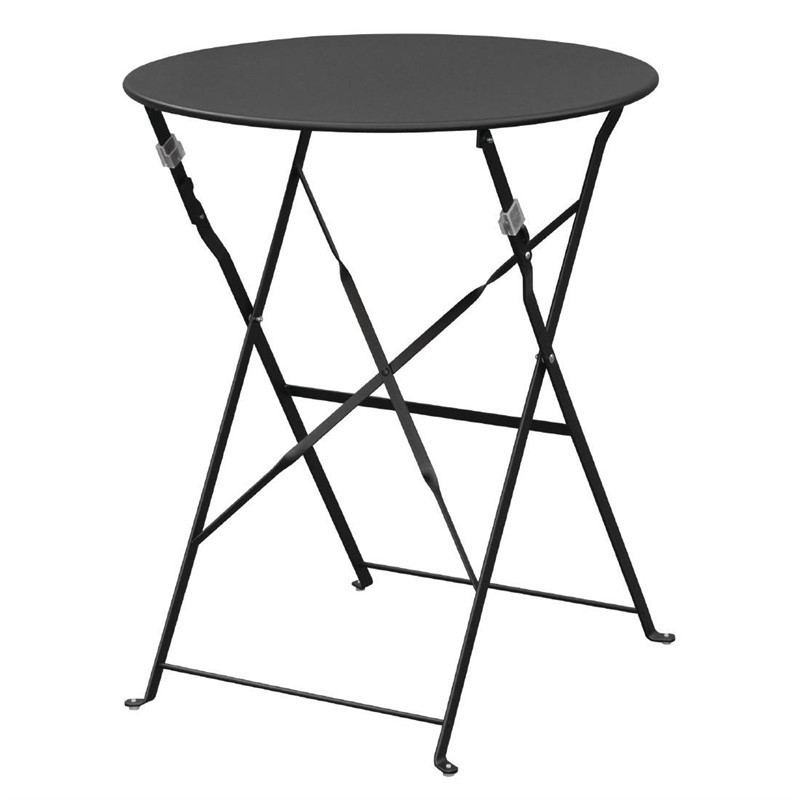 Table de terrasse en acier Bolero noire