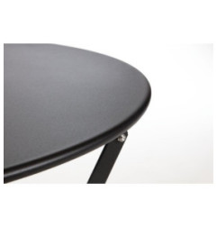 Table de terrasse en acier Bolero noire