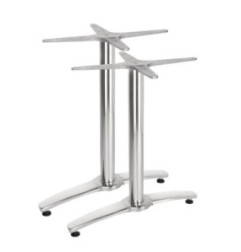 Pied de table double aluminium Bolero (Lot de 2)