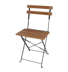 Chaises bistro en imitation bois Bolero (Lot de 2)