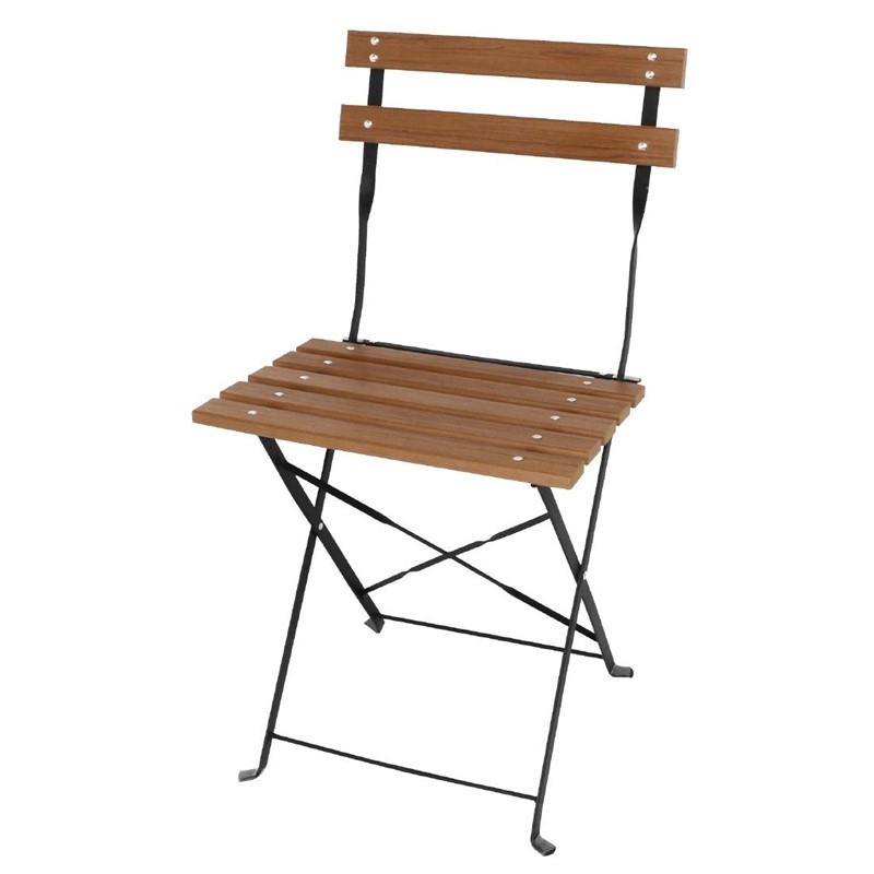 Chaises bistro en imitation bois Bolero (Lot de 2)