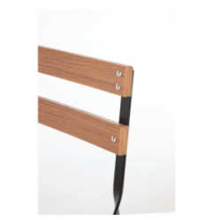 Chaises bistro en imitation bois Bolero (Lot de 2)