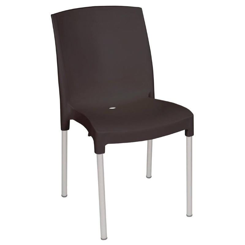 Chaises bistro empilables Bolero noires (Lot de 4)