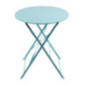 Table de terrasse ronde en acier Bolero bleu turquoise 595mm