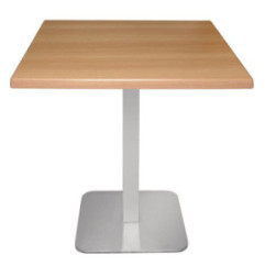 Pied de table carré en acier inoxydable Bolero