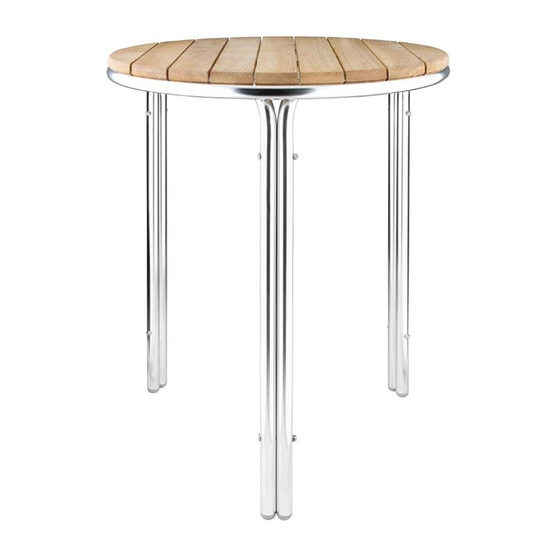 Table ronde en frêne et aluminium Bolero 600mm