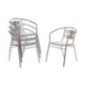 Fauteuils empilables en aluminium Bolero (Lot de 4)