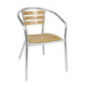 Fauteuils en frêne et aluminium Bolero 730mm (Lot de 4)