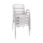 Fauteuils empilables en aluminium avec accoudoirs Bolero x4