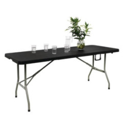 Table pliable au centre Bolero noire 1829mm