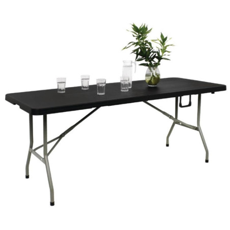 Table pliable au centre Bolero noire 1829mm